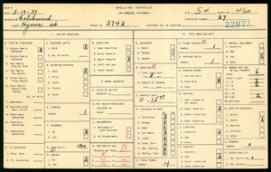 WPA household census for 2743 HYANS ST, Los Angeles