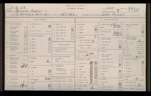 WPA household census for 127 S BUNKER HILL, Los Angeles