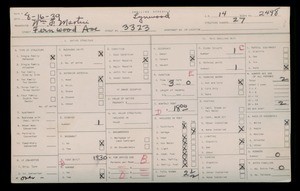 WPA household census for 3323 FERNWOOD AVE, Lynwood, Los Angeles County