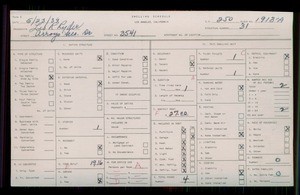 WPA household census for 3541 ARROYO SECO DRIVE, Los Angeles