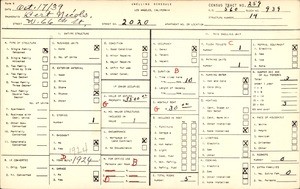 WPA household census for 2020 W 66TH ST, Los Angeles County