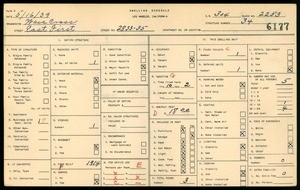 WPA household census for 2833-35 EAST FIRST, Los Angeles