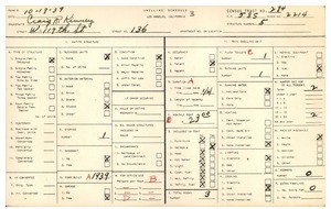 WPA household census for 136 WEST 117TH STREET, Los Angeles County