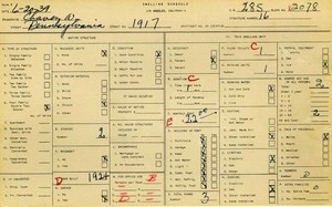 WPA household census for 1917 PENNSYLVANIA, Los Angeles