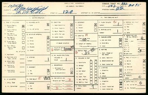 WPA household census for 120 WEST 112TH STREET, Los Angeles County