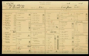 WPA household census for 821 S BIXEL, Los Angeles