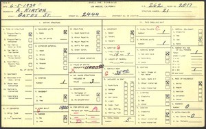 WPA household census for 2444 GATES ST, Los Angeles