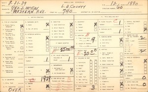 WPA household census for 740 Western Avenue, Los Angeles County