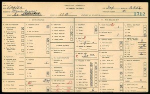WPA household census for 113 SO SAVANNAH, Los Angeles