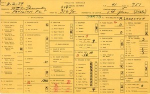 WPA household census for 314 PAVILION, Los Angeles