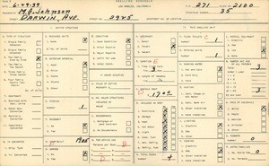 WPA household census for 2925 DARWIN AVE, Los Angeles