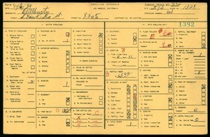 WPA household census for 8305 South San Pedro Street, Los Angeles County