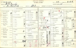 WPA household census for 1313 N BENTON WAY, Los Angeles