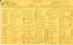 WPA household census for 721 CALIFORNIA, Los Angeles