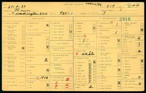 WPA household census for 921 WEST WASHINGTON BLVD, Los Angeles County
