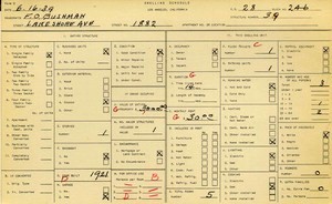 WPA household census for 1882 LAKE SHORE AVE, Los Angeles