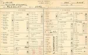 WPA household census for 2746 FAIRMOUNT, Los Angeles