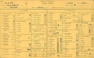 WPA household census for 2016 HURON, Los Angeles