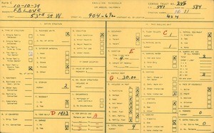 WPA household census for 404 WEST 53RD STREET, Los Angeles County