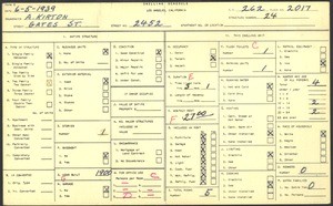 WPA household census for 2452 GATES ST, Los Angeles