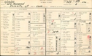 WPA household census for 1223 FRIGATE STREET, Los Angeles County