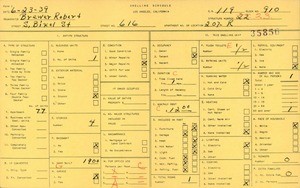 WPA household census for 616 S BIXEL ST, Los Angeles