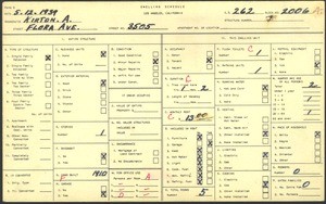 WPA household census for 3505 FLORA AVE, Los Angeles