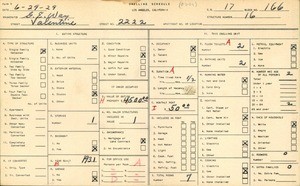 WPA household census for 2222 VALENTINE, Los Angeles