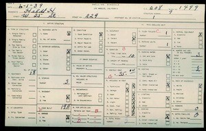 WPA household census for 229 W 25TH, Los Angeles