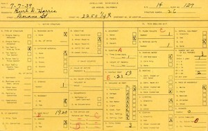 WPA household census for 2250 DUANE, Los Angeles