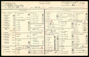 WPA household census for 1219 WEST 71ST STREET, Los Angeles County