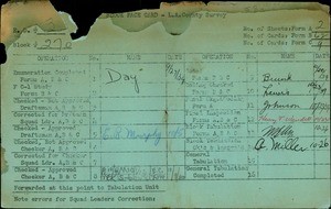 WPA block face card for household census (block 270) in Los Angeles County