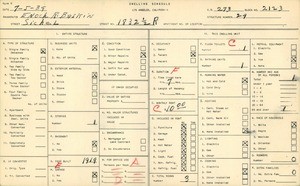 WPA household census for 1832 1/2 SICHEL, Los Angeles