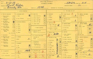 WPA household census for 1774 BUNDY DR, Los Angeles