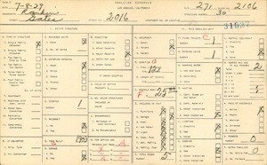 WPA household census for 2016 GATES, Los Angeles