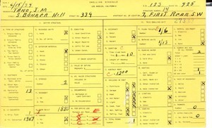 WPA household census for 339 S BUNKER HILL, Los Angeles