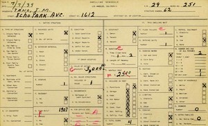 WPA household census for 1612 ECHO PARK AVE, Los Angeles