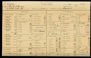 WPA household census for 1201 W 9TH, Los Angeles