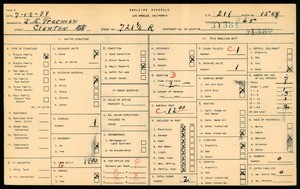 WPA household census for 721 1/2 CLANTON STREET, Los Angeles