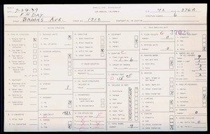 WPA household census for 1712 BROOKS, Los Angeles
