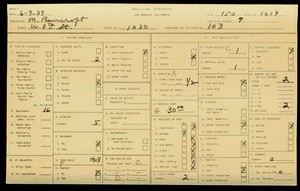 WPA household census for 1030 W 8TH, Los Angeles