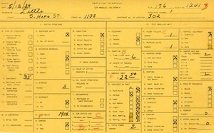WPA household census for 1133 S HOPE, Los Angeles