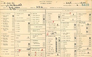 WPA household census for 2816 JEFFERIES AVE, Los Angeles