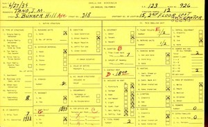 WPA household census for 318 S BUNKER HILL, Los Angeles