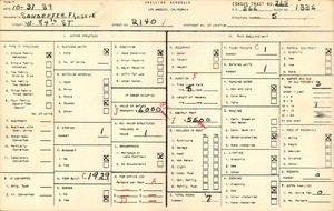 WPA household census for 2140 WEST 84TH STREET, Los Angeles County