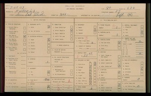 WPA household census for 825 W SUNSET BLVD, Los Angeles