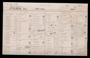 WPA household census for 220 S WESTLAKE AVE, Los Angeles