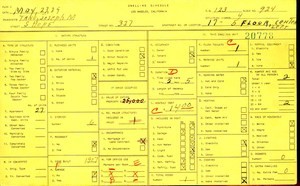 WPA household census for 327 S HOPE, Los Angeles