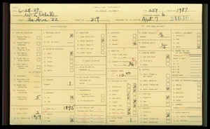 WPA household census for 219 S AVENUE 22, Los Angeles