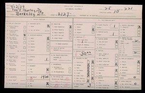 WPA household census for 2127 BERKELEY STREET, Los Angeles